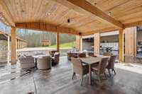 Outdoor lounge area in Main lodge