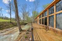 The Creek located beside the beautiful Event Venue-notice the wrap around porch