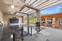 Full archery simulator room in Main Lodge