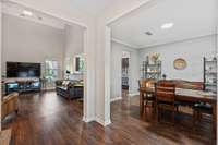 Spacious dining room for entertaining