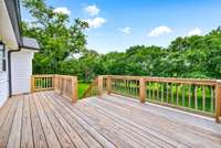 New back deck and railing.  Perfect space to relax and enjoy the outdoors