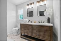 Double vanity sink in primary bathroom
