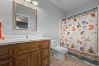Full Bathroom connected to flex room.