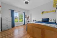 The third bedroom is also on the main level and connects to the jack and jill bathroom.