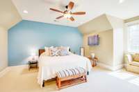 Bedroom #6 is the only upstairs bedroom. The large space is ideal for an in-law, teen, or nanny to reside in privacy.