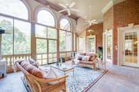 The home is located on the 16th hole of the Arnold Palmer Signature Golf Course and surrounded by lush landscaping and mature trees. The screened and covered terrace is the perfect spot to enjoy the panoramic views of the Tennessee foothills.