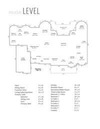 Floor plan of main level.