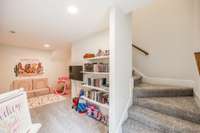 Fantastic walk out basement has a great playroom/den!
