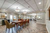 How wonderful is this space to entertain guests or enjoy socializing with other residents. Mahjong or Bridge playing ready!