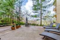 Lounge by the pool or in this quiet space to read a book