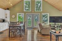 Open floorplan with soaring vaulted ceilings and plenty of room for relaxing and entertaining