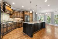 Large island with storage and room for bar stool seating