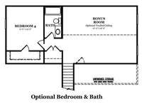 Optional bonus room with bedroom and full bathroom upstairs.