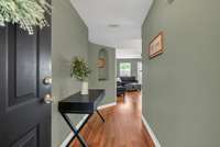 Lovely entryway leads to wonderful living space.