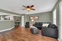 Open floorplan, great for entertaining.