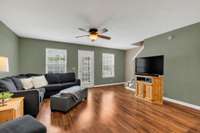 Extremely spacious Den with lots of natural lighting.