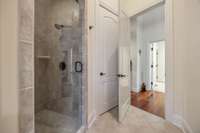 Access  to the primary closet AND storm Shelter Laundry room from the primary suite.