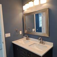 Primary en suite double vanity