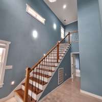 The builder did not cut corners, enjoy this open stair case with 2 story foyer as you welcome guests