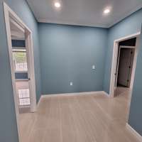 Hallway nook, perfect for a home office with walk in closet for storage