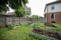 Lots of room to put in a productive garden.