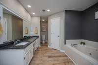 Double vanities and lots of counter space!