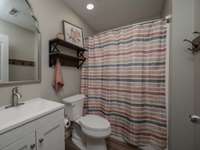 Newly remodeled upstairs bathroom.