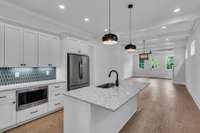 Open floor plans allow for natural lighting to flow through. Poplar Plan - Photos depict builders' quality, this model will differ.