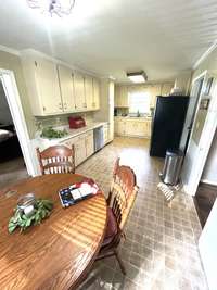 Dining room and kitchen view.
