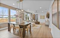 The cafe area flows seamlessly into the gathering area