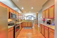 Tons of cabinet and counter space.