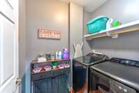 Laundry room is just off the mudroom.