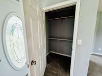 Large extra closet beside the front door
