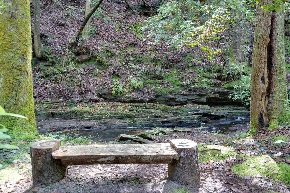 Sit and relax on the hiking trail