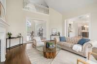Family room with gas fireplace
