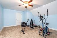 2nd Floor exercise Room.  This room has ample storage for weight training Gear and Equipment.