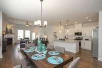 Dining area is open to Kitchen and Living Room