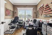 This office space features a massive window for abundant natural light and wainscotting for an artistic touch. This could make a great formal dining space as well!  1107 Sycamore Leaf Way   Murfreesboro, TN 37129