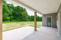 expanded patio off of covered porch, perfect for a BBQ~