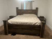 Master bedroom on main floor with master bathroom with tons of cabinets for storage