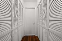 Double closets for two occupants in the Primary suite!