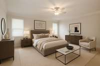 Virtual staging shows all you need is your furniture to bring this home to life