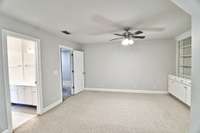 The bathroom on the left connects through to another spare bedroom.