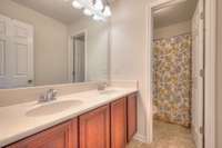 One of two upstairs bathrooms.