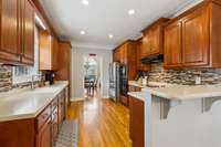 Kitchen with solid surface counters
