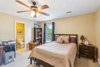 Third bedroom upstairs opens to full bath