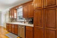 Kitchen with storage
