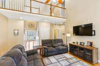 Great room with catwalk overlook
