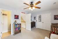 Upstairs bedrooms also have oversized closet