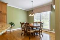 Large Breakfast Room opens to the great Kitchen & Great Room plus access to the covered Back Porch.